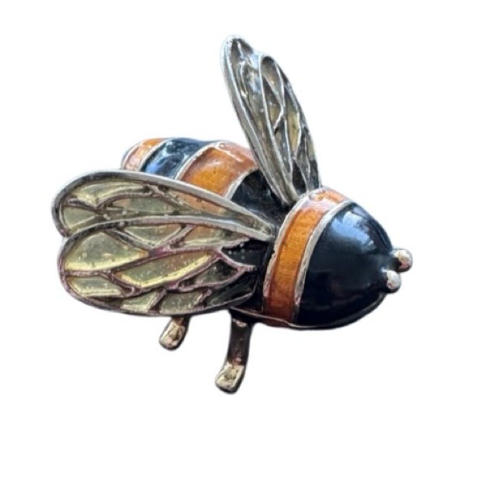 Monet Bumble Bee Collectible Enamel Keepsake Trinket Box Rare